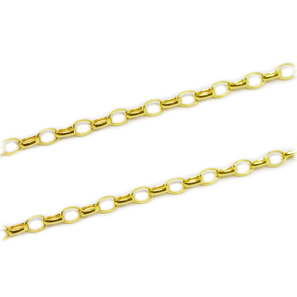 Corrente Malha Portuguesa Oval em Ouro 18 Kilates � 25406